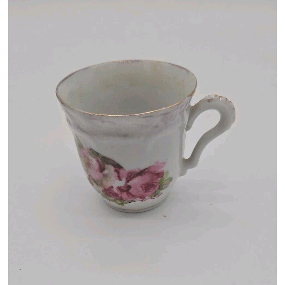 German Made pink Flowered  small Tea Cup